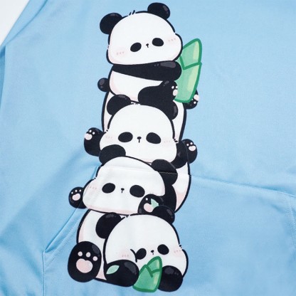 Modakawa Hoodie mit Panda-Buchstabenprint - image 7