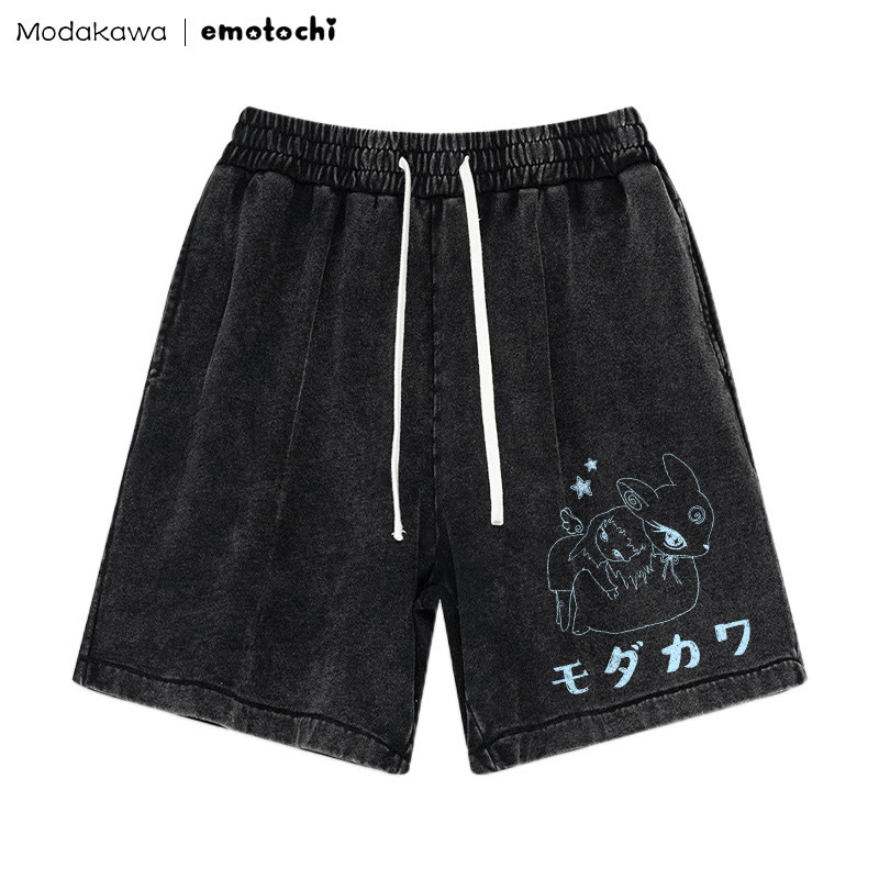 Shorts mit Bunny Girl-Grafik im Vintage-Look - Schwarz - 3XL - image 3