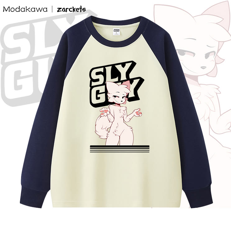 MODAKAWA x Zarclets Langarmshirt mit Print aus unserer Kollaboration - Marineblau - 5XL - image 4