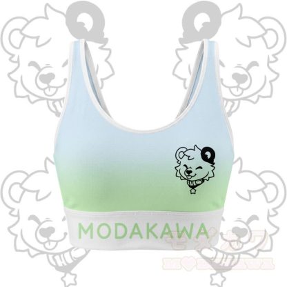 MODAKAWA X popipeko Bären-Grafik Crop Tanktop Sport Top Rock passendes Outfit - Blau & Grün Top - 2XL - image 5