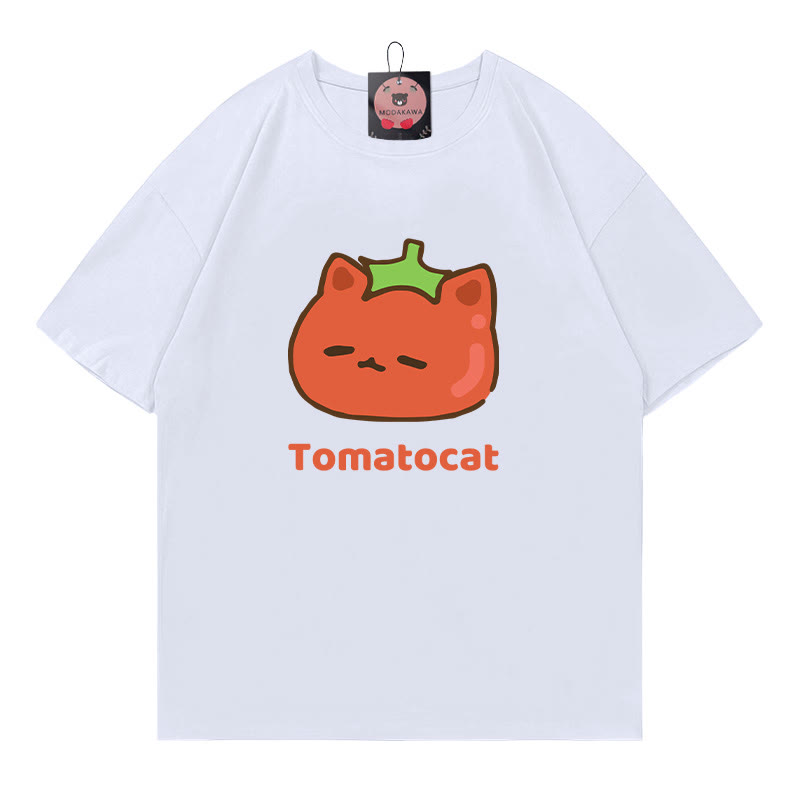 TOMATOCAT Tomatenkatzen-Print Modakawa T-Shirt - White - 5XL - image 4