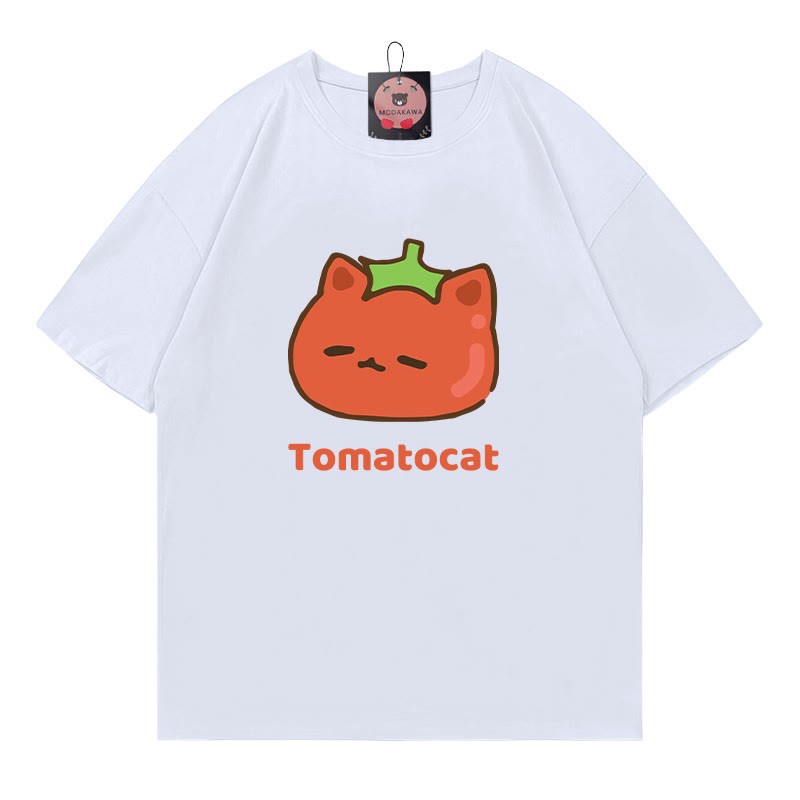TOMATOCAT Tomatenkatzen-Print Modakawa T-Shirt - White - 5XL - image 4