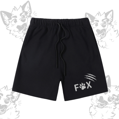 MODAKAWA X atka Fox Graphic Farben Block Pocket T-Shirt Shorts passendes Outfit - Black Shorts - XL - image 7