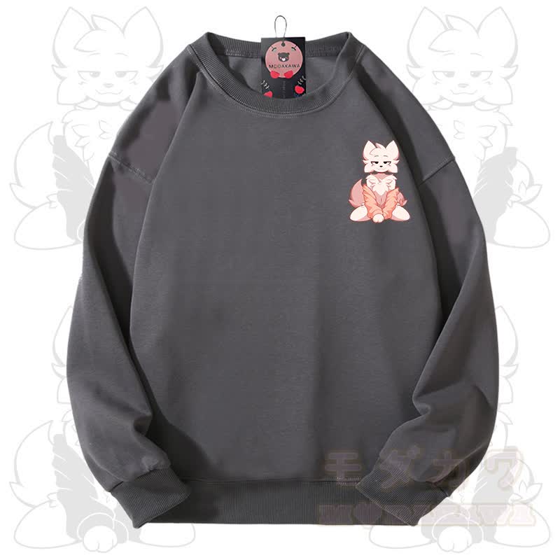 MODAKAWA X zarckets Fox Graphic Unisex Sweatshirt - Grau - 3XL - image 8