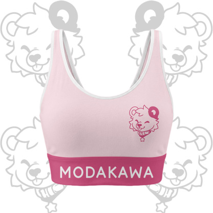 Bären-Grafik Crop Tank Sport Top Shorts Bikini Modakawa passendes Outfit - Pink Top - 5XL - image 5