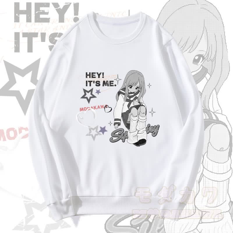 MODAKAWA HEY! IT'S ME Mädchen-Grafik Unisex-Sweatshirt - Weiß - 5XL - image 4
