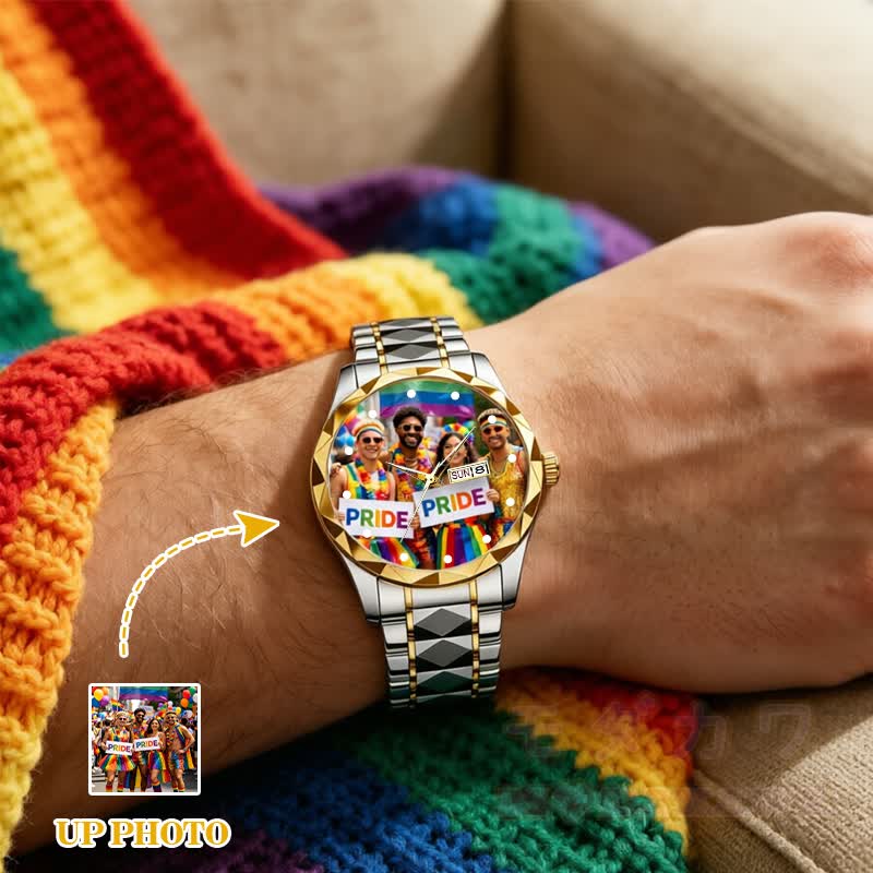 Herrenuhr mit dualem chinesischem und englischem Kalender, Leuchtzeigern, diamantförmigem Spiegel - image 4