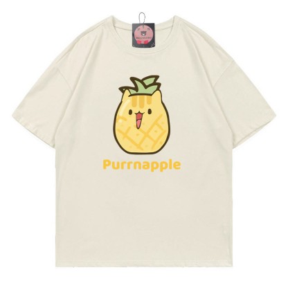 PURRNAPPLE Purr Ananas-Print Modakawa T-Shirt - Beige - 5XL - image 3