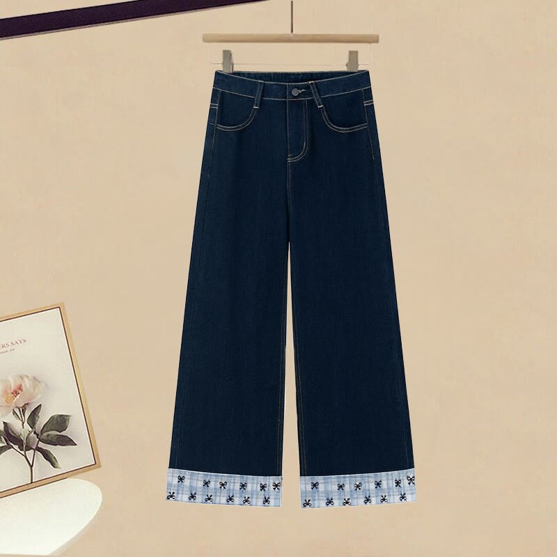 Schwarzes Strickoberteil, Jeans, passendes Outfit - Pants - XL - image 4