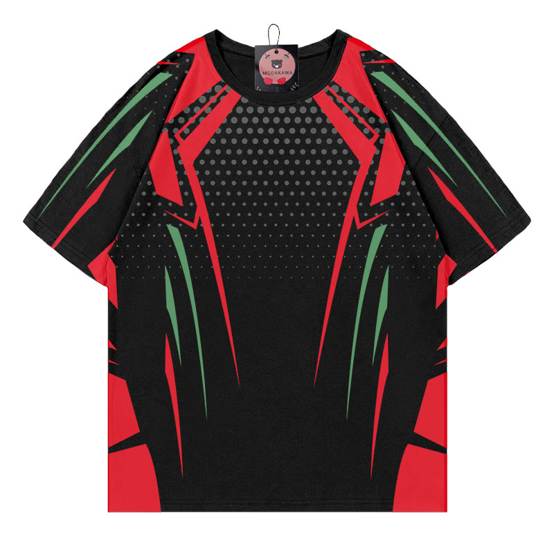 Modakawa-T-Shirt mit Cyberpunk-Mecha-Print