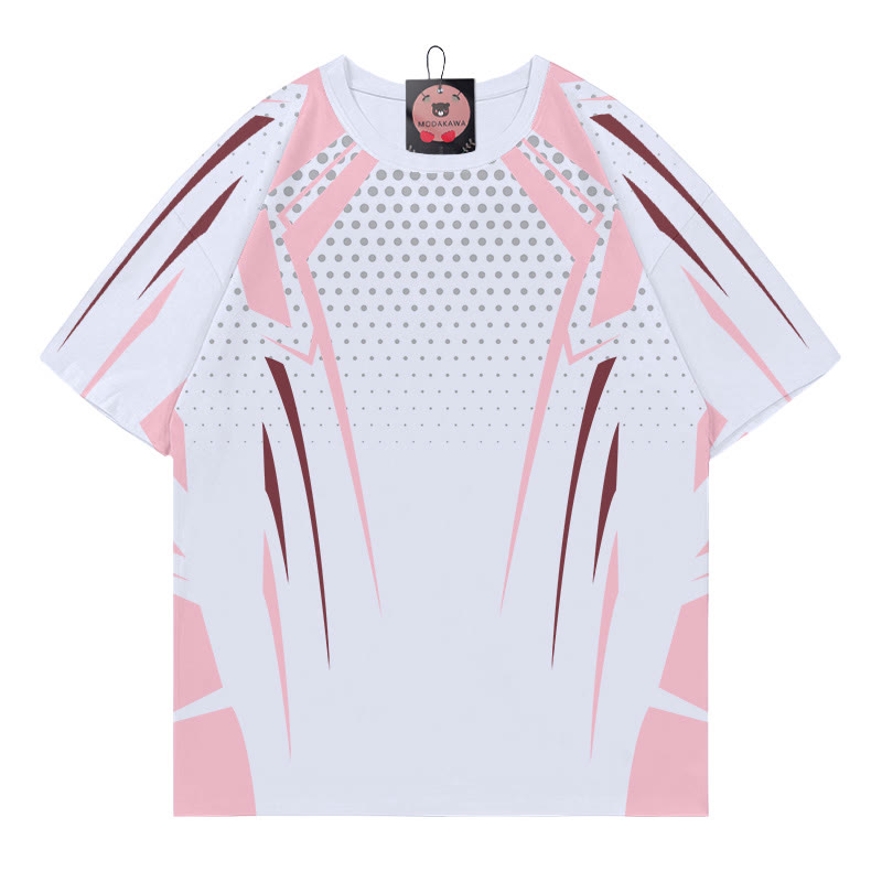 Modakawa-T-Shirt mit Cyberpunk-Mecha-Print