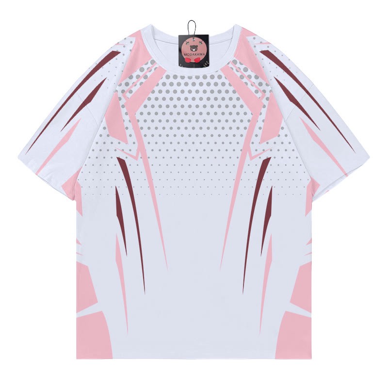 Modakawa-T-Shirt mit Cyberpunk-Mecha-Print