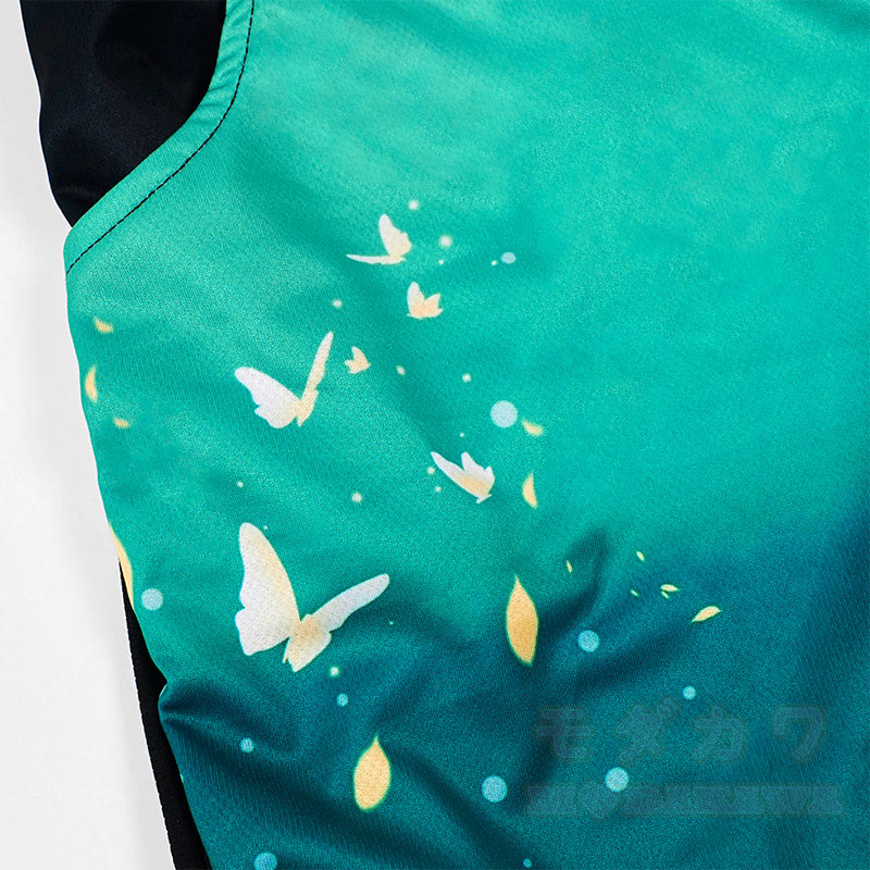 Modakawa Shorts mit Farbverlauf und Schmetterlingsprint - image 2