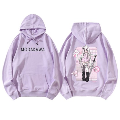 MODAKAWA X airii.exe – Lockerer Kapuzenpullover mit Kitty-Girl-Buchstabendruck - Light Purple B - 5XL - image 3