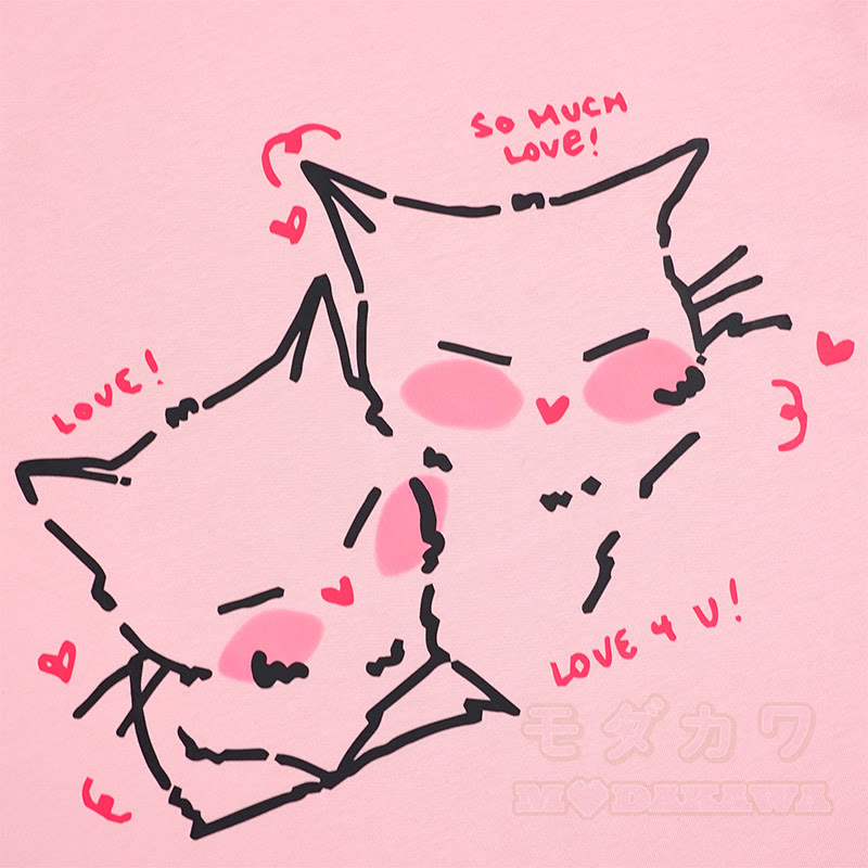 Modakawa T-Shirt mit Katzenmotiv aus 100 % Baumwolle - image 4