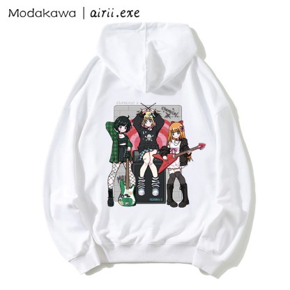 MODAKAWA X airii.exe Lockerer Hoodie mit Gitarrenmädchen-Buchstabendruck - image 4