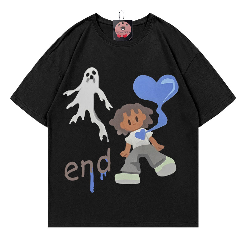 END Soul Floating Out Print 100% Baumwolle Modakawa T-Shirt - Black - 5XL - image 1