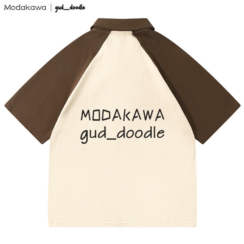 MODAKAWA X gud_doodle Polo-T-Shirt mit „Kitty Chicken“-Buchstabendruck - image 2
