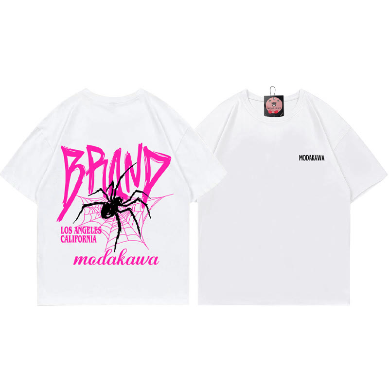 BRAND LOS ANGELES CALIFORNIA Spider Print Modakawa T-Shirt - White - 5XL - image 2