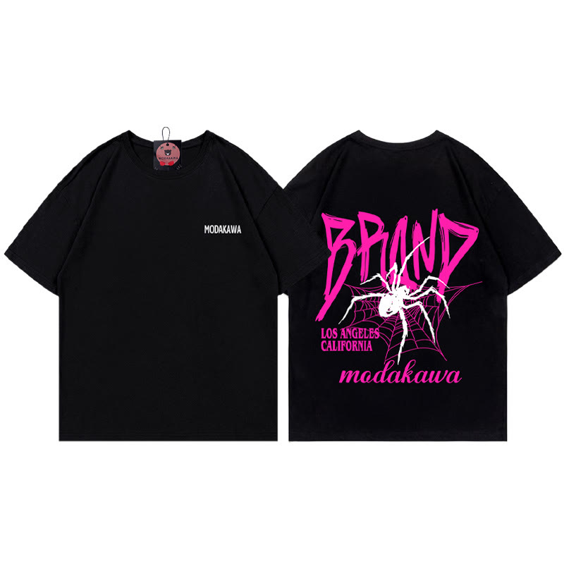 BRAND LOS ANGELES CALIFORNIA Spider Print Modakawa T-Shirt - Black - 5XL - image 1