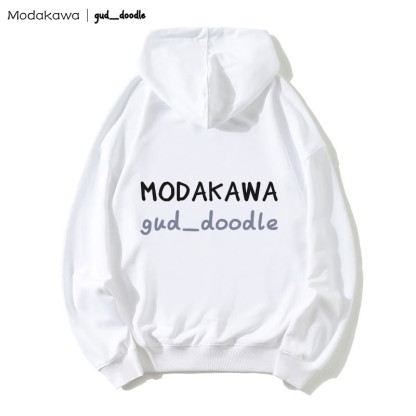 Modakawa x gud_doodle – Lockerer Hoodie mit Hai- und Kätzchen-Print - image 2