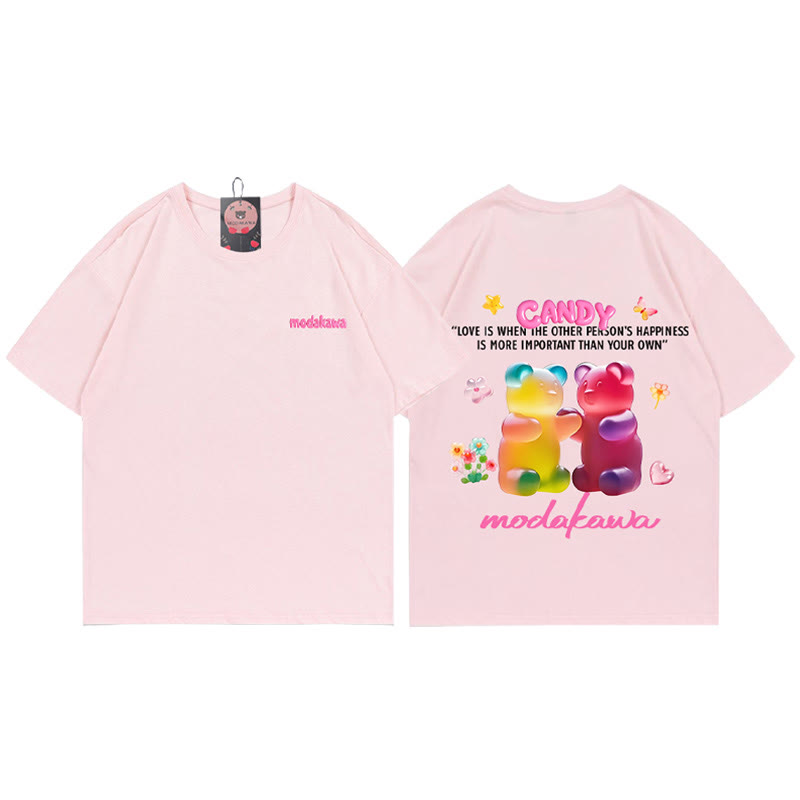 Modakawa T-Shirt mit Candy-Bären-Print - Pink - 5XL - image 2