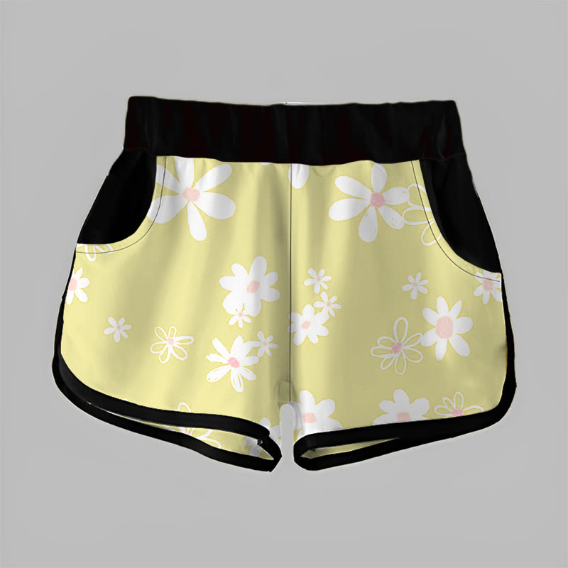 Modakawa Shorts mit Blumenmuster - Yellow - 5XL - image 2