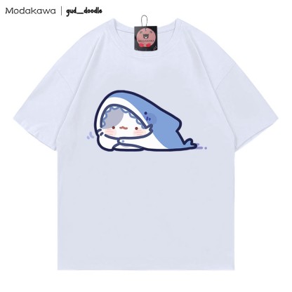 MODAKAWA X gud_doodle T-Shirt mit Kitty-Hai-Print - White - 5XL - image 3