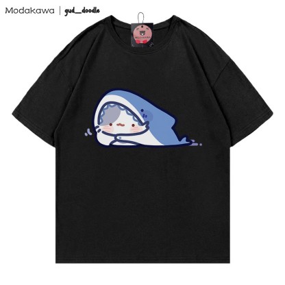 MODAKAWA X gud_doodle T-Shirt mit Kitty-Hai-Print - Black - 5XL - image 4