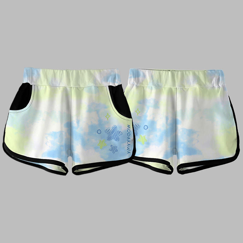 Modakawa Shorts mit Sternenmuster und Farbverlauf - image 1