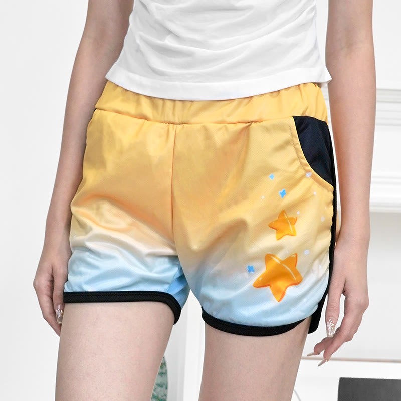 Modakawa Shorts mit Sternenmuster und Farbverlauf - image 2