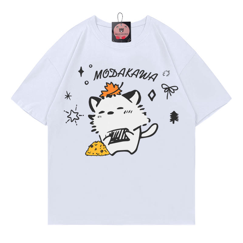 MODAKAWA T-Shirt mit Fuchs-Buchstabenprint - White - 5XL - image 3