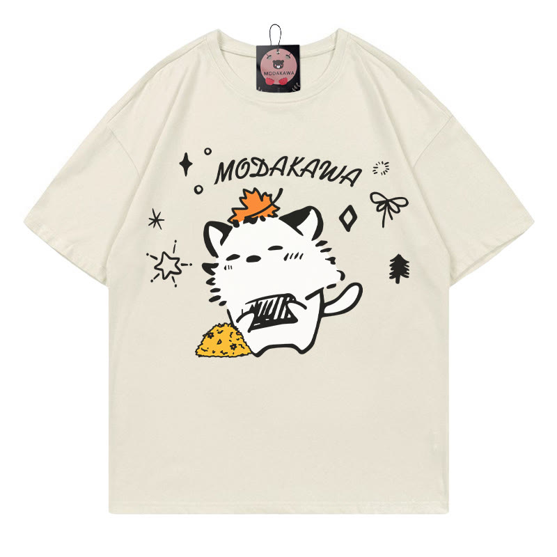 MODAKAWA T-Shirt mit Fuchs-Buchstabenprint - Beige - 5XL - image 1