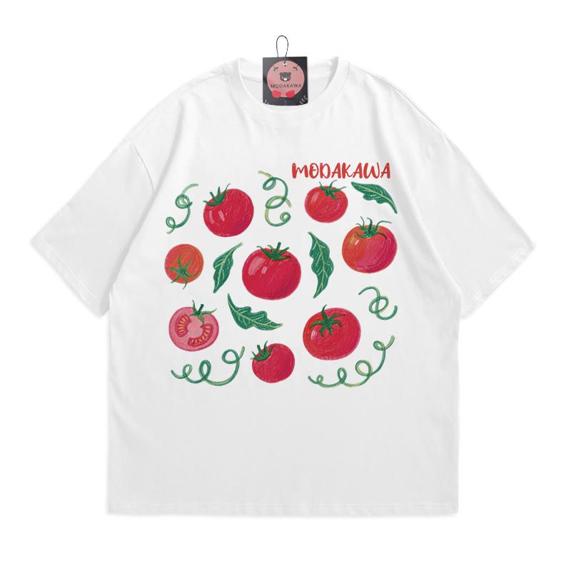MODAKAWA T-Shirt mit Tomaten-Buchstabenprint - White - 5XL - image 2