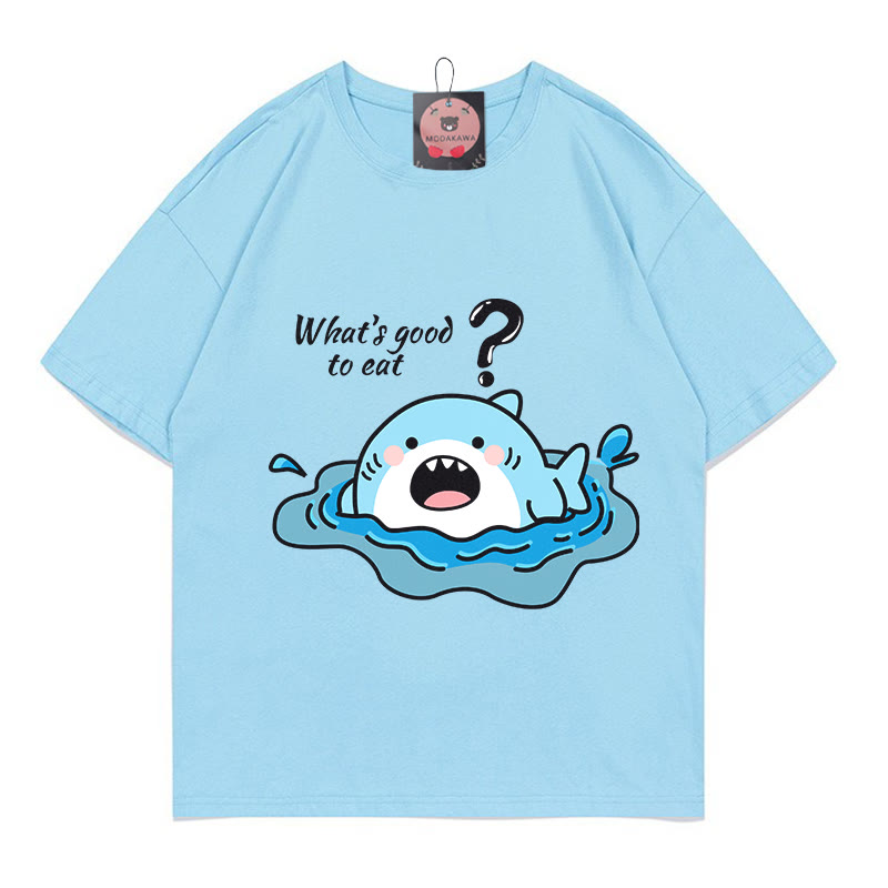 WAS IST GUT ZU ESSEN? Hai-Print MODAKAWA T-Shirt - Blue - 5XL - image 2