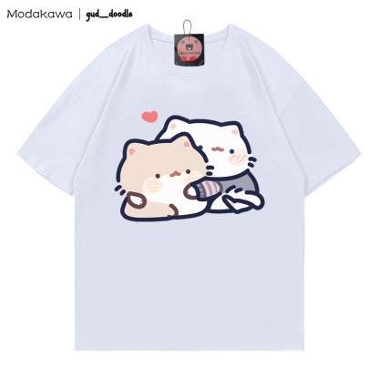 MODAKAWA X gud_doodle T-Shirt mit Kätzchen-Print - White - 5XL - image 1