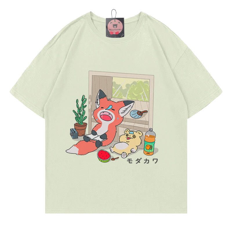 MODAKAWA T-Shirt mit Buchstabenprint „Nickerchen“ - Green - 5XL - image 1