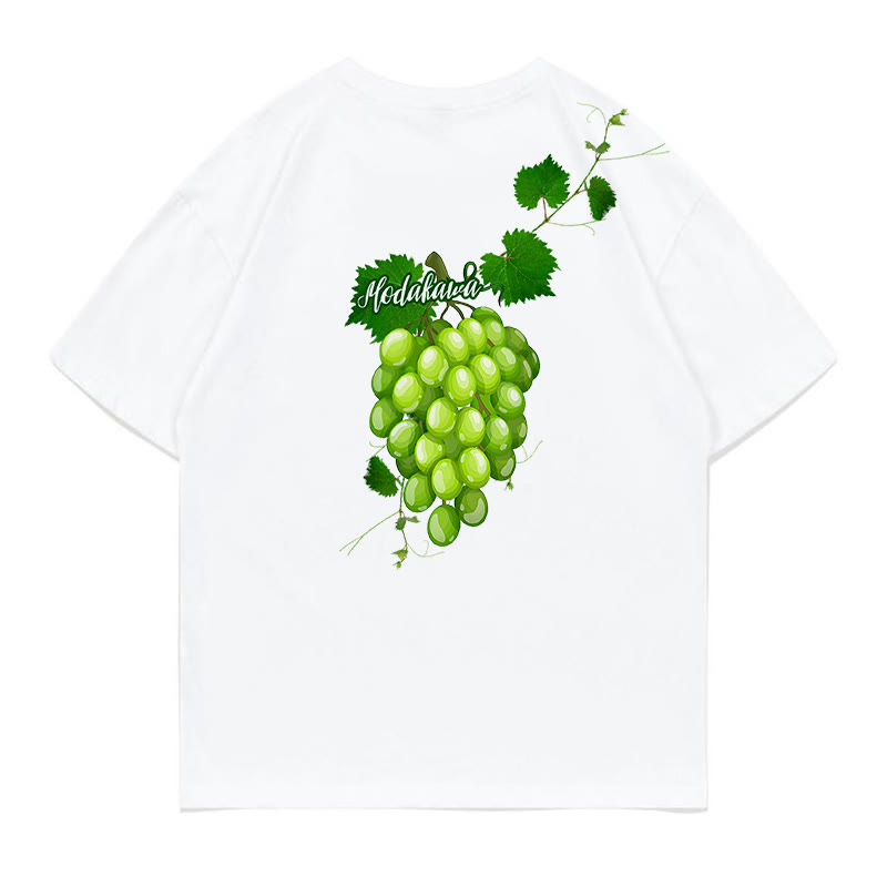 MODAKAWA T-Shirt mit grünem Trauben-Buchstabenprint - image 4