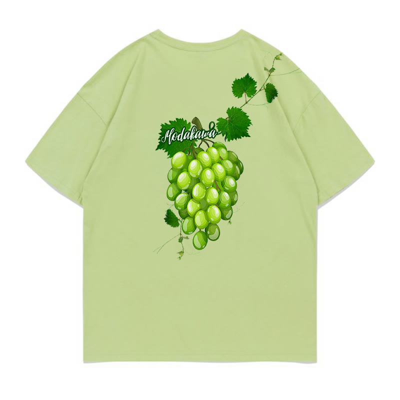 MODAKAWA T-Shirt mit grünem Trauben-Buchstabenprint - image 2