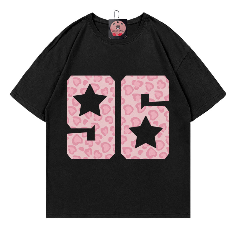 96 Modakawa T-Shirt mit Leopardenmuster - Black - 5XL - image 1