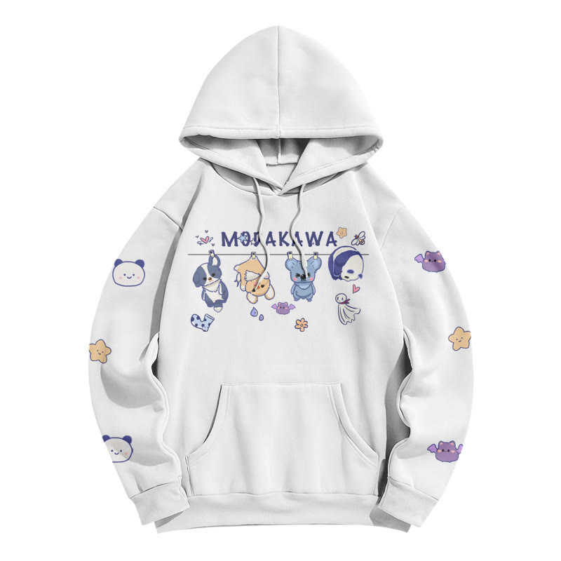 Drying Dolls – Lockerer Modakawa-Hoodie mit Buchstaben-Print - White - 5XL - image 1