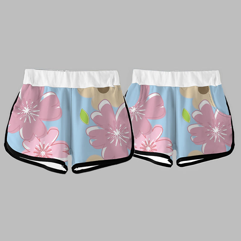 Modakawa Shorts mit Blumenmuster - Blue - 3XL - image 1
