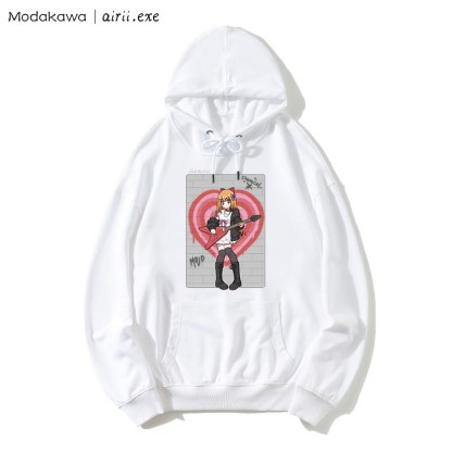 MODAKAWA X airii.exe CHEMICAL Gitarrenmädchen-Buchstabendruck Modakawa Lockerer Hoodie - White - 5XL - image 5