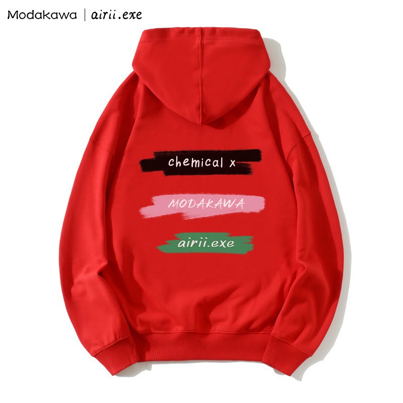 MODAKAWA X airii.exe CHEMICAL Gitarrenmädchen-Buchstabendruck Modakawa Lockerer Hoodie - image 2