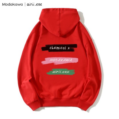 MODAKAWA X airii.exe CHEMICAL Gitarrenmädchen-Buchstabendruck Modakawa Lockerer Hoodie - image 2
