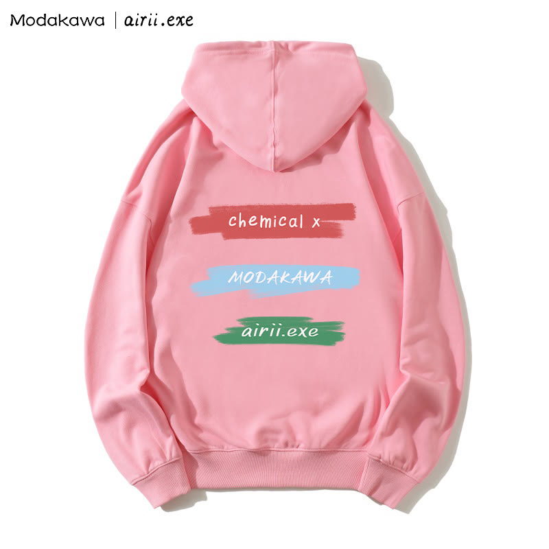 MODAKAWA X airii.exe CHEMICAL Gitarrenmädchen-Buchstabendruck Modakawa Lockerer Hoodie - image 2