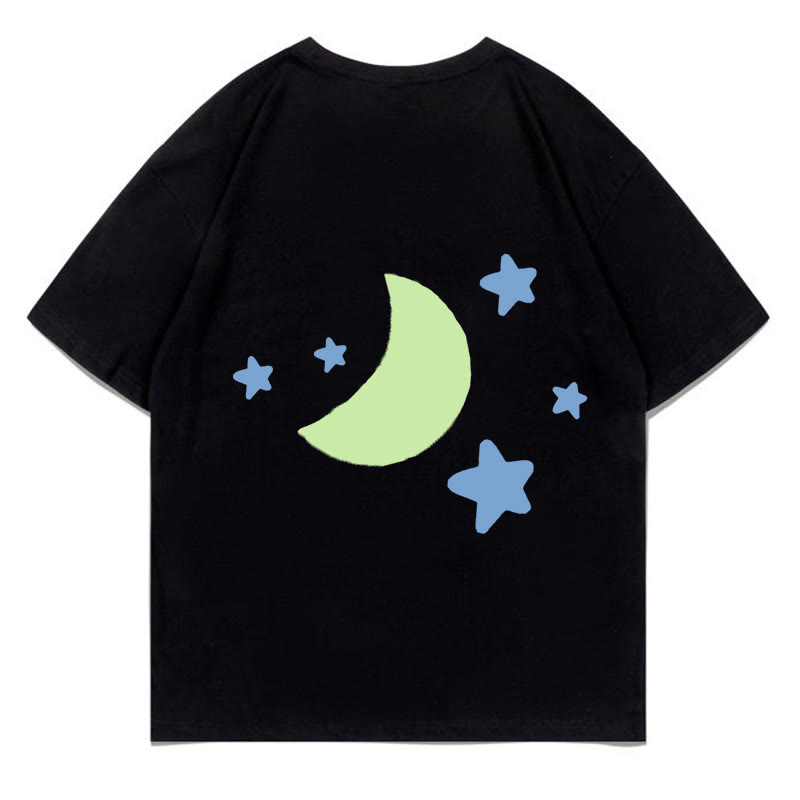 Modakawa T-Shirt mit Mond- und Sternen-Buchstabenprint - image 2