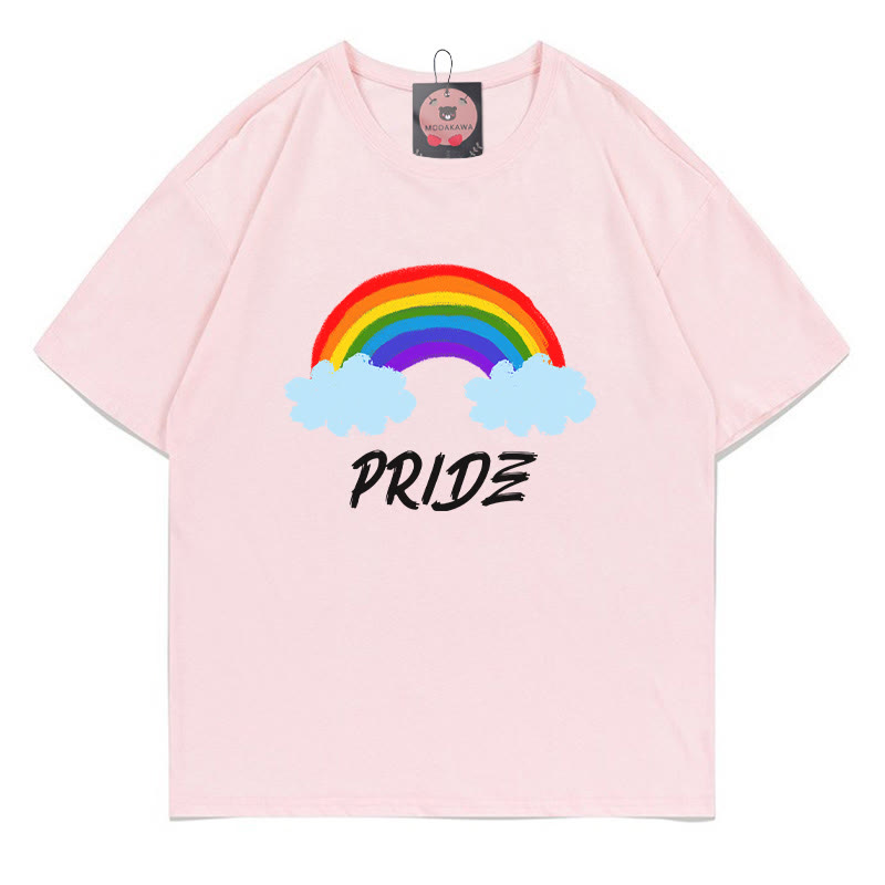 Modakawa T-Shirt mit Regenbogen-Pride-Print - Pink - 5XL - image 3