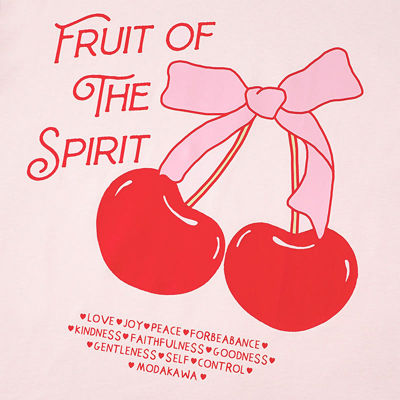 FRUIT OF THE SPIRIT Kirschmuster 100% Baumwolle Modakawa T-Shirt - image 2