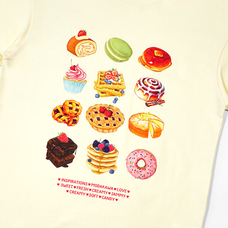 Modakawa T-Shirt mit Kuchenmotiv aus 100 % Baumwolle - image 2